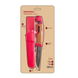 Cutit de supravietuire Morakniv Companion Spark Emergency S Hi-Vis Red, otel inoxidabil 12C27, lama partial zimtata, amnar integrat, varf bont - Img 2