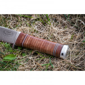 Cutit Fallkniven NL4L Frej Northern Light, lama Laminated VG10, maner piele naturala, lama 130 mm - Img 5