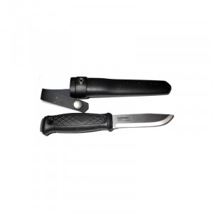 Cutit Full-Tang Morakniv Garberg INOX, Teaca piele si maner Polimer negru, pentru Bushcraft si Outdoor - Img 2