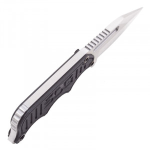 Cutit neck knife SOG Instinct Mini G10 Satin, otel 5Cr15MoV, lama Drop Point 48 mm - Img 5