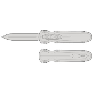 Cutit OTF automat SOG Pentagon OTF FDE 15-61-02-57, lama dubla Cryo CPM S35VN, Dynamic Locking System, Flat Dark Earth, Premium Tactical Knife - Img 10