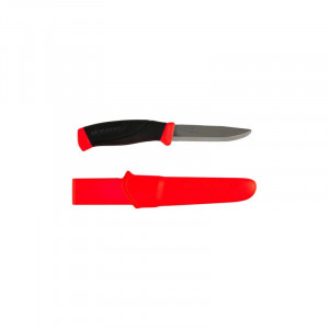 Cutit outdoor Morakniv Companion Rescue SRT Safe S Hi-Vis Orange, otel inoxidabil 12C27, lamă zimțată cu vârf bont, teaca inclusa - Img 3