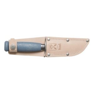 Cutit outdoor Morakniv Scout 39 (S) Blueberry, otel inoxidabil suedez 12C27, maner din lemn de mesteacan, teaca din piele - Img 6