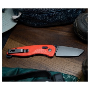 Cutit pliabil SOG Aegis AT Tanto Rescue Red 11-41-08-41, lama Tanto CRYO D2 Black TiNi, deschidere asistata S.A.T., AT-XR Lock, maner GRN Rescue Red, EDC Premium - Img 9