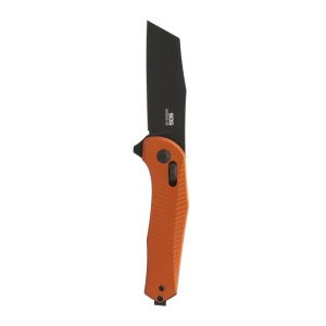 Cutit pliabil SOG Diverge XR Sheepsfoot Orange Black 12-02-07-43, lama Sheepsfoot D2 Stonewashed, XR Lock, deschidere Flipper, maner GRN Orange & Black, EDC Outdoor - Img 2