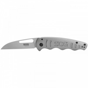 Cutit pliabil SOG Escape FL 14-52-01-57, lama Drop Point 8Cr13MoV, Frame Lock, maner din otel inoxidabil, EDC Rescue Folder - Img 2