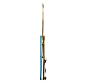 Cutit pliabil SOG Escape FL Blue, lama 8Cr13MoV, Frame Lock, maner albastru din aluminiu anodizat - Img 5