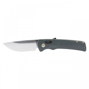 Cutit pliabil SOG Flash AT Satin Urban Gray 11-18-11-41, lama Drop Point CRYO D2, deschidere asistata, AT-XR Lock, maner GRN Urban Gray, EDC Premium - Img 3