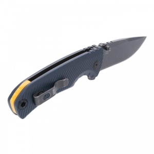 Cutit pliabil SOG Tellus ATK Squid Ink Yellow 11-06-03-43, lama Clip Point CRYO 440C, ATK Lock, maner GRN galben, EDC Outdoor - Img 2