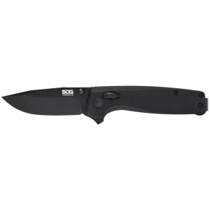 Cutit pliabil SOG Terminus XR Black, lama D2 Black TiNi, XR Lock, maner G10 negru, Flipper EDC