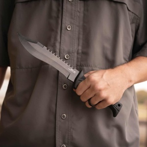 Cutit tactic SOG Pinnacle Bowie, otel CPM S35VN, lama 178 mm - Img 8