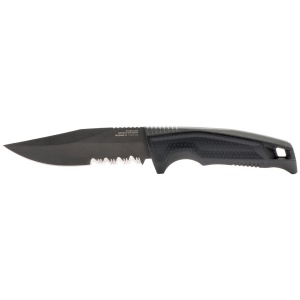 Cutit tactic SOG Recondo FX Black Serrated, otel CRYO 440C, lama partial zimtata 117 mm - Img 3