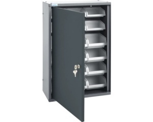 Dulap suspendat 600x400x200 mm cu 1 usa, 6 sertare si 18 cutii
