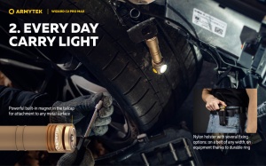 F06701CS Wizard C2 Pro Max Magnet USB Sand - lumina alba, Armytek - Img 9