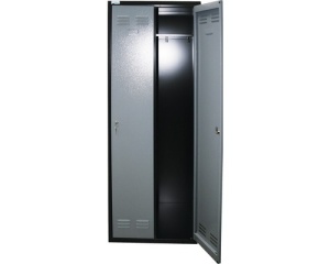 Fișet metalic 2 uși 600x1800x480 mm, cu poliță și bară de haine