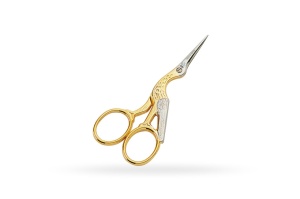 Foarfeca pentru broderie Stork- Colecția Gold lame drepte , Premax - Img 5