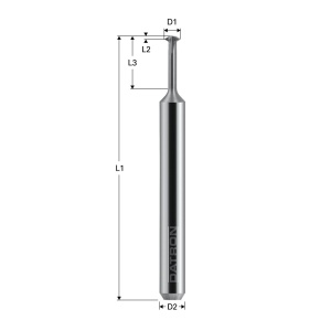 Freza pentru filetare 4 caneluri, Datron 0068420L, 2.0x0.20x3.0mm, M2.5 - M4 - Img 2