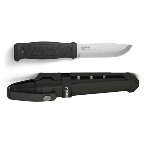 Kit Cutit Full-Tang Morakniv Garberg INOX Multimount, Teaca si maner Polimer negru, pentru Bushcraft și Outdoor