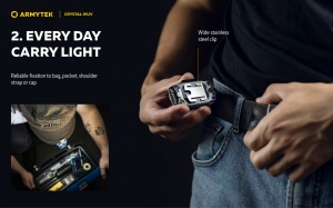 Lanterna multifunctionala Armytek Crystal WUV Grey 150 lm cu lumina UV 365 nm - Img 12