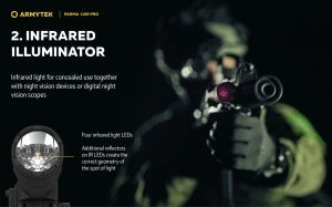Lanterna tactica Armytek Parma C2IR Pro 1250 lm cu lumina alba si infrarosu IR 940 nm, montura Picatinny/Weaver - Img 19