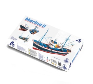 Navomodel Noua Tuna Boat Marina II, scara 1:50 Model din lemn Kit barca de pescuit - Artesania Latina - Img 8