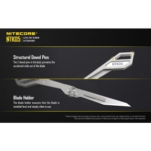 Nitecore NTK05 Cutit din Titan cu Lama de Bisturiu - Img 15