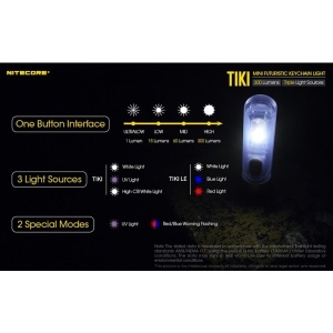 Nitecore TIKI LE - Lanterna Breloc Semnal Rosu-Albastru - Img 15