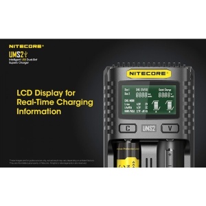 Nitecore UMS2 - Incarcator USB-C 2 Sloturi cu LCD - Img 10