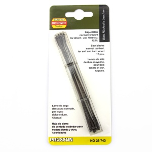 Panze cu pin pentru traforaje, 18 TPI, 12 buc, Proxxon 28743 - Img 7