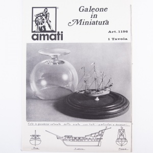 Planuri constructie, galion in miniatura, Amati Italia