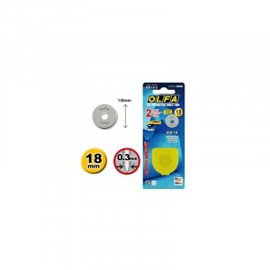 RB-18-2 Set 2 lame cutter rotativ 18mm, Olfa - Img 2