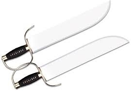 Sabii chinezesti Cold Steel Butterfly Swords CS-88BF, set 2 bucati, lame din otel carbon 1060, teaca din piele - Img 2