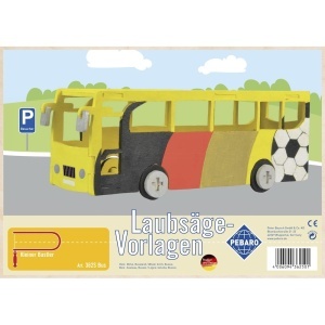 Sablon din lemn, "Autobuz", pentru traforaj, dimensiunea A4, Pebaro