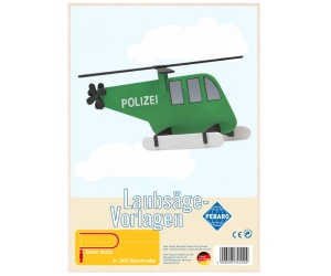 Sablon din lemn, "Elicopter", pentru traforaj, dimensiunea A4, Pebaro