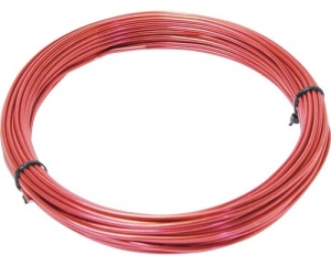Sarma de aluminiu 2 mm x 100 m, rosu pentru Modelism si Hobby