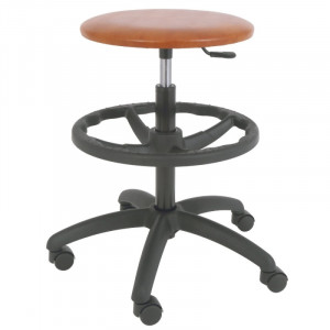 Scaun Labor XTRA imitatie piele cu inaltime reglabila si suport picioare negru - Img 5