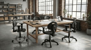 Scaun Profesional 1290 PU MEK, mecanism ergonomic poliuretan - Img 5