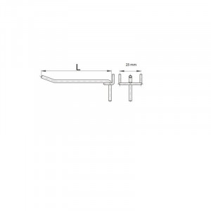 Set 12 carlige metalice pentru panou profesional de scule 60 mm , 80 mm, Unior - Img 3