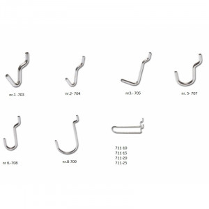 Set 20 carlige metalice pentru panou perforat de scule - Img 2