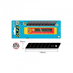 Set 5 Lame Cutter Segmentate Negre 25 mm OLFA HBB-5B – Ultra-Ascutite (Excel Black) - Img 2