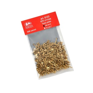Set 50 suruburi din alama pt lemn pentru modelism, 5mm, Amati - Img 4