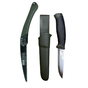 Set Cutit Morakniv Companion MG (S) si fierastrau Bahco pentru bushcraft, camping, vanatoare - Img 5