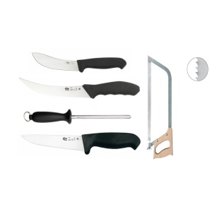 Set cutite de macelarit si fierastrau macelar vanat, domestice, Morakniv - Img 1