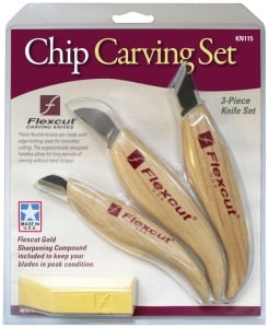 Set cutite pentru sculptura lemn KN115E, Flexcut - Img 2