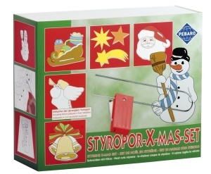 Set de bricolaj pentru taierea polistirenului Xmas, Pebaro