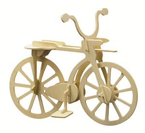 Set de constructie din lemn „Bicicleta” debitat cu laser Pebaro