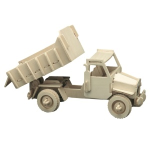 Set de constructie din lemn „Camion basculanta” debitat cu laser Pebaro