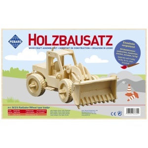 Set de constructie din lemn „Incarcator pe roti” debitat cu laser Pebaro - Img 2