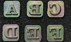 Set de stante "Alphabet MODERN" pielarie, Leder haus - Img 2