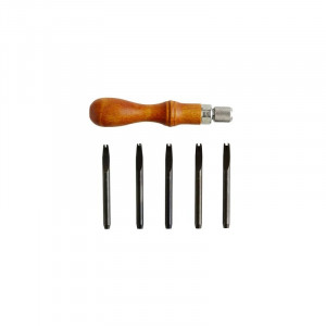 Set tesire margini piele naturala 5 in 1, Tandy Leather - Img 2